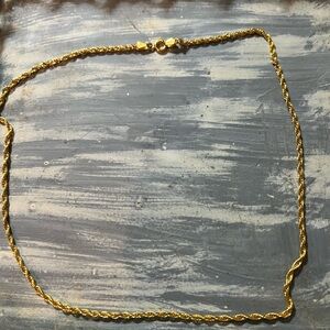 💍 Elegant Gold 926 Italy Rope Chain Necklace
